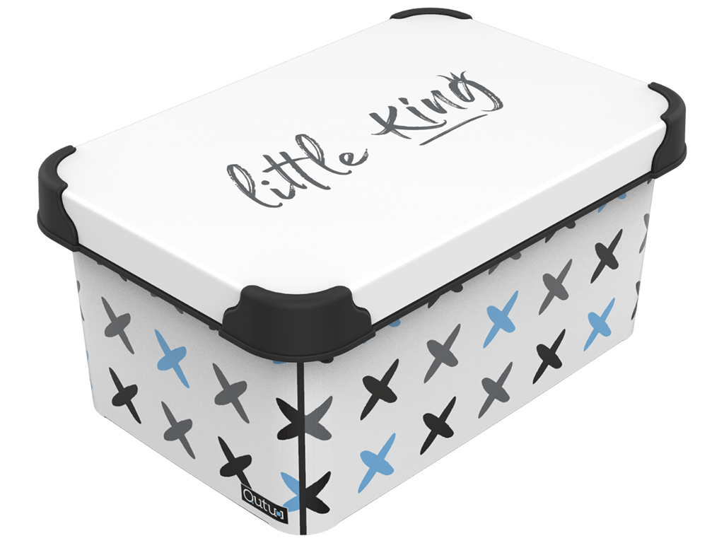 Коробка для зберігання з кришкою Qutu Style Box Littleking, 5л